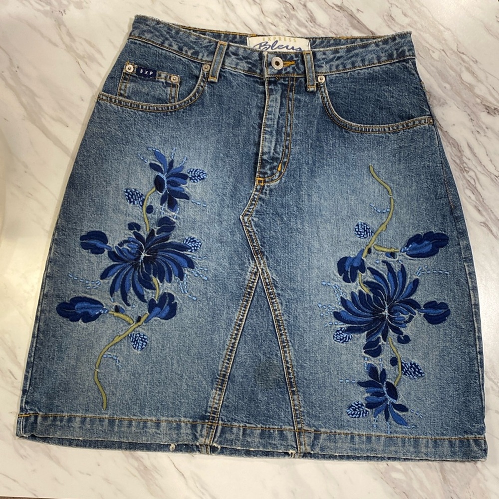 Vintage Express jean skirt